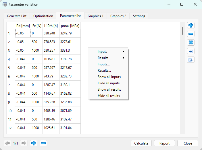 ParameterVariationParameterList